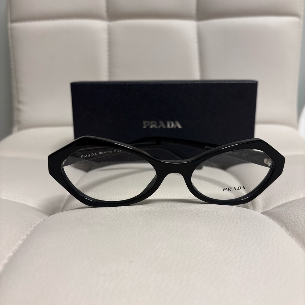 Prada Women's Black Geometric Glasses VPR 12X